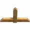 Ekena Millwork Eugene Rough Sawn Timber Gable Bracket, Western Red Cedar, 48"W x 28"H x 4"D x 6"F, 14/12 Pitch GBW048X28X0406EUG00RWR - alternate 5